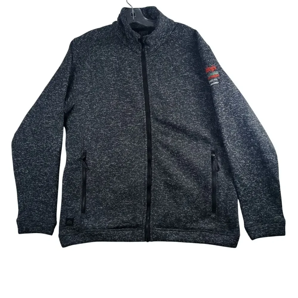 Stormtech Performance LS Full Zip Soft Heathered Grey Fleece Jacket Mens Large